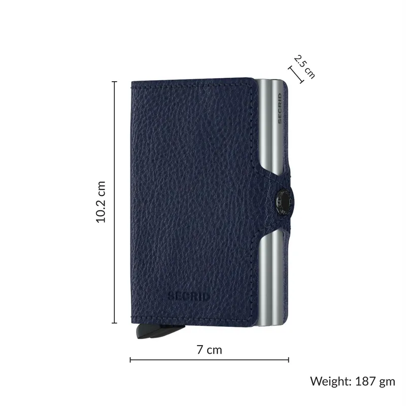 Secrid Twinwallet Veg Navy with Silver Cardprotector