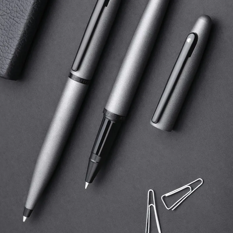 Sheaffer VFM 9424 Matte Gray Rollerball Pen With Matte Black Trim