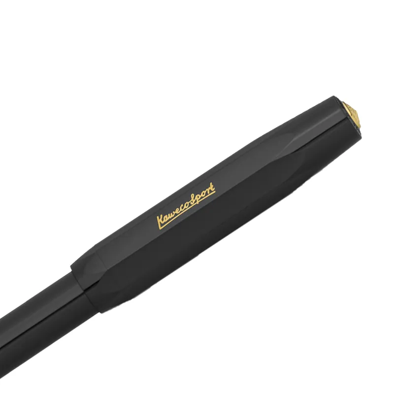 Kaweco Classic Sport Fountain Pen Black with Gold Trims - Medium