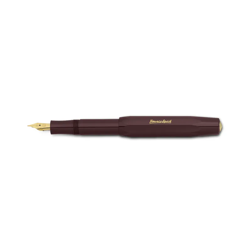 Kaweco Classic Sport Fountain Pen Bordeaux with Gold Trims - Medium
