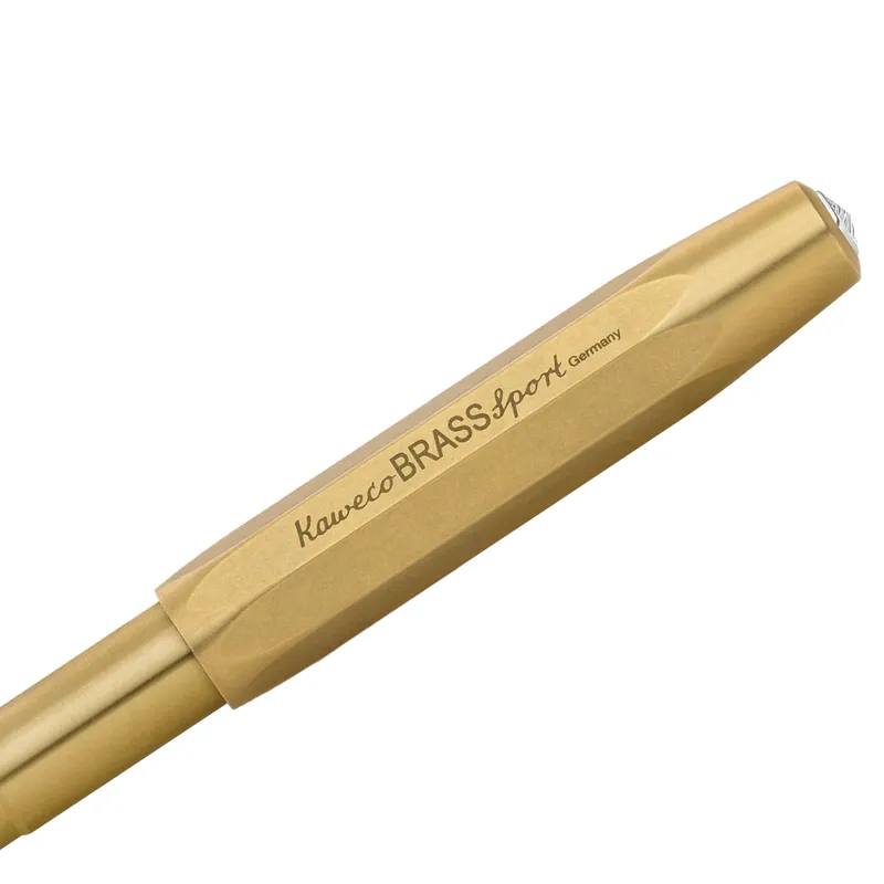 Kaweco Sport Fountain Pen Brass with Silver Trims - Medium