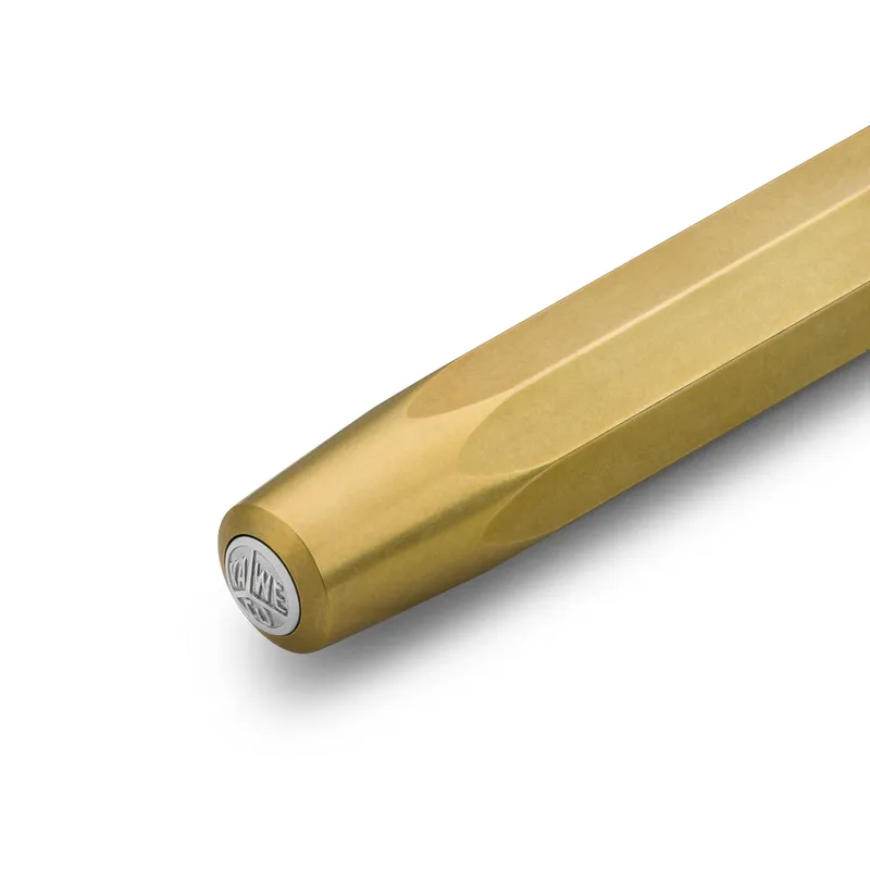Kaweco Sport Fountain Pen Brass with Silver Trims - Medium