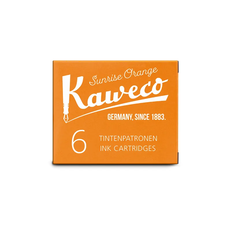 Kaweco Ink Cartridges Pack of 6 - Sunrise Orange