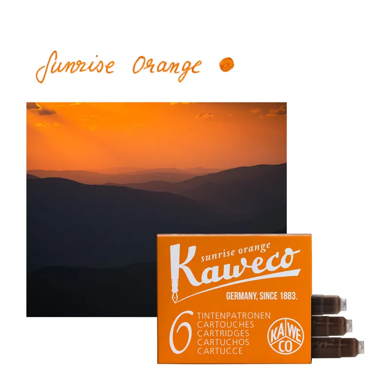 Kaweco Ink Cartridges Pack of 6 - Sunrise Orange