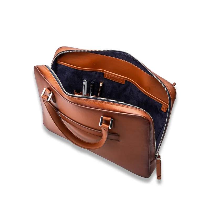 Lapis Bard Ducorium Spencer 14-inch Slim Laptop Business Bag - Cognac