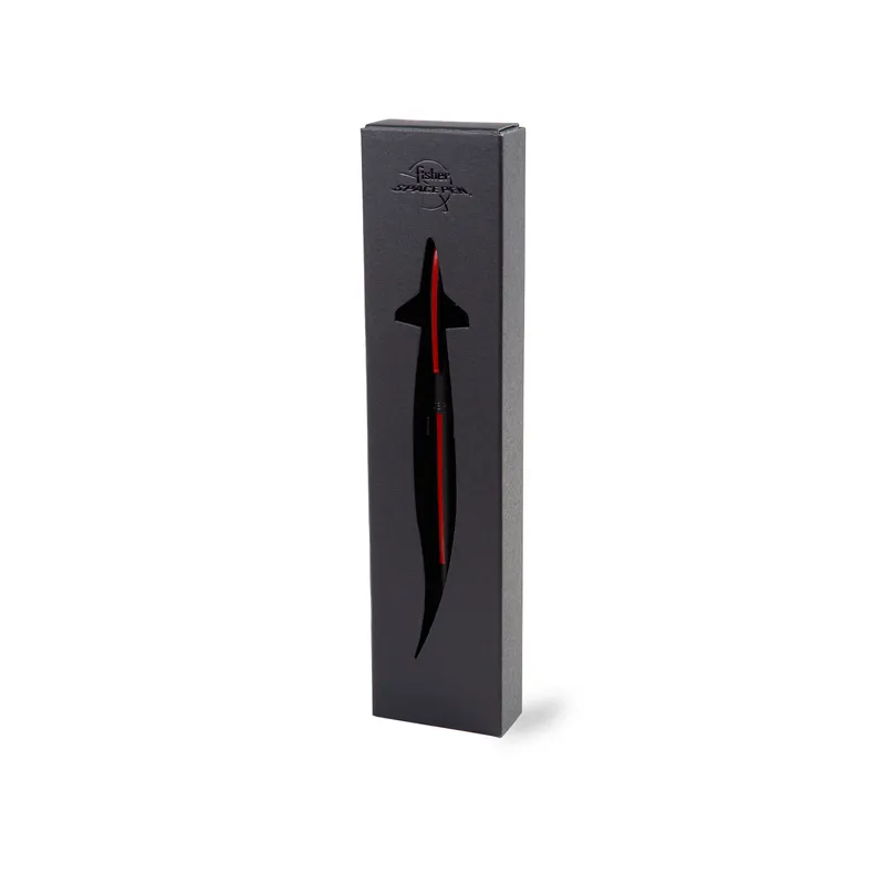 Fisher Space Non-Reflective Cap-O-Matic Firefighter Ballpoint Pen Matte Black and Red