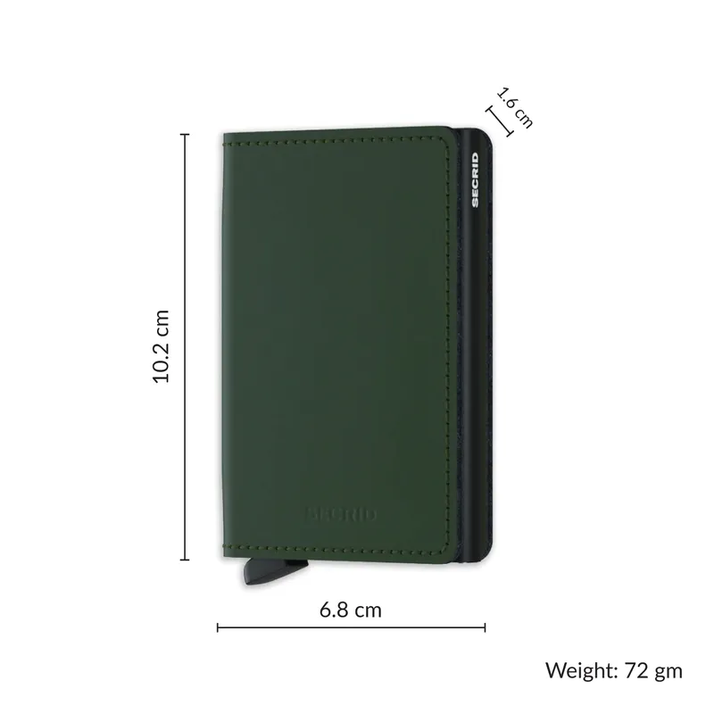 Secrid Slimwallet Matte - Green and Black