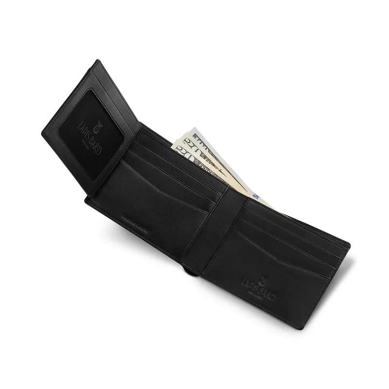 Lapis Bard Mayfair Bifold Side Flip wallet - Black
