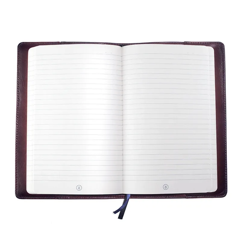 Lapis Bard A5-Size Leather Notebook Jacket - Cognac