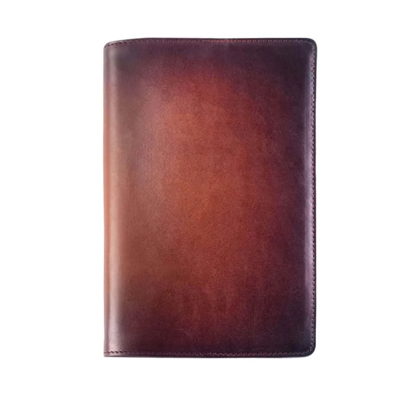 Lapis Bard A5-Size Leather Notebook Jacket - Cognac