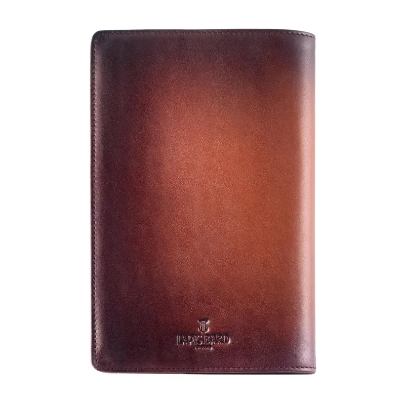 Lapis Bard A5-Size Leather Notebook Jacket - Cognac