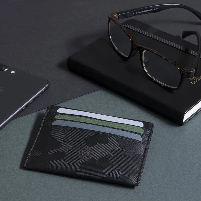 Jekyll & Hide 3628HACAG Havana Leather Card Holder - Camo