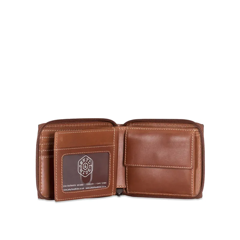 Jekyll & Hide 4295TECLG Texas Leather Bifold Wallet - Clay