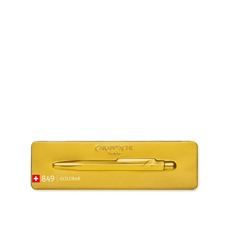 Caran d'Ache 849 Special Edition 'Goldbar' Ballpoint Pen Gold