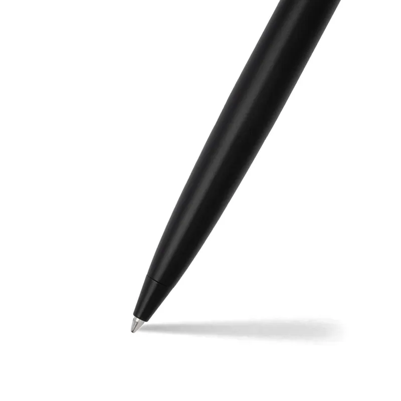 Hugo Boss Gear Minimal Ballpoint Pen - Black And Chrome