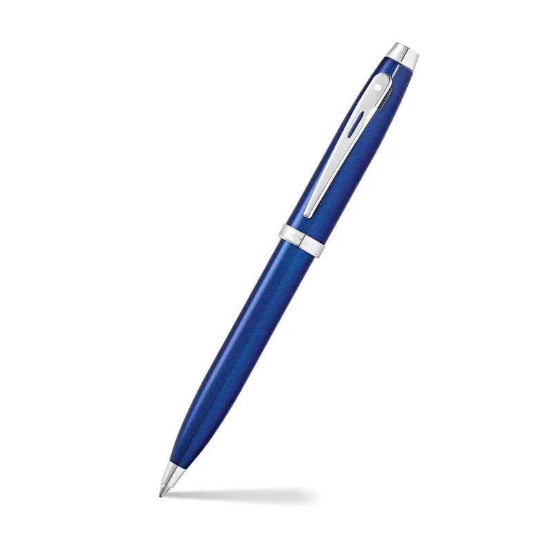 Sheaffer Gift Set 100 Ballpoint Pen with Business Card Holder  Glossy Blue with Chrome Trims