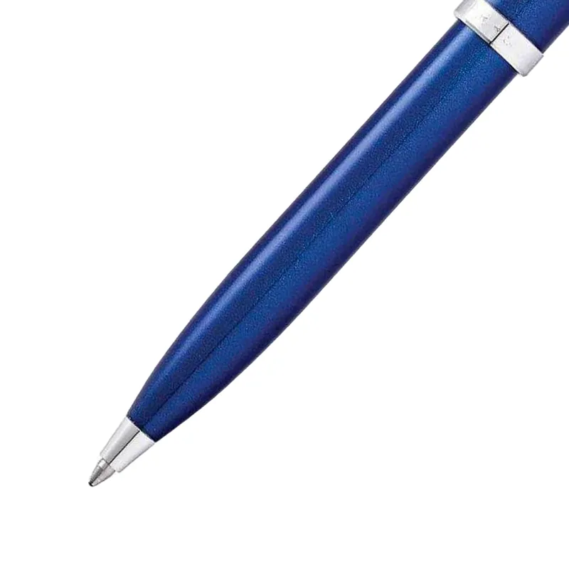 Sheaffer Gift Set 100 Ballpoint Pen with Business Card Holder  Glossy Blue with Chrome Trims