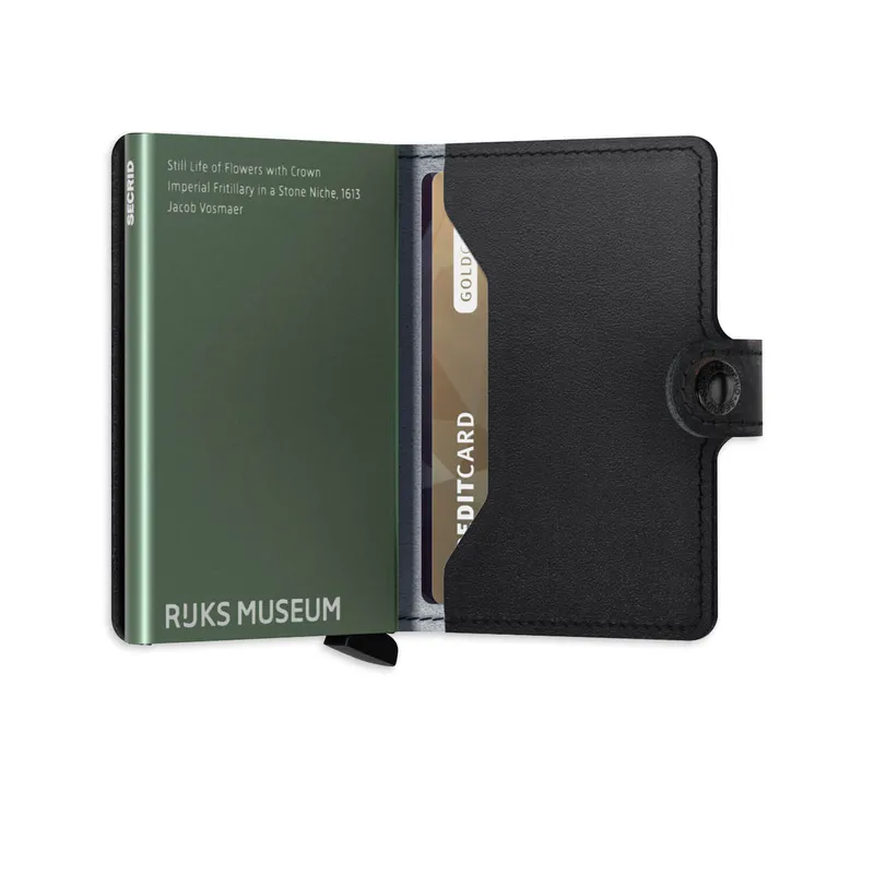 Secrid Art Flower Miniwallet - Black and Pink