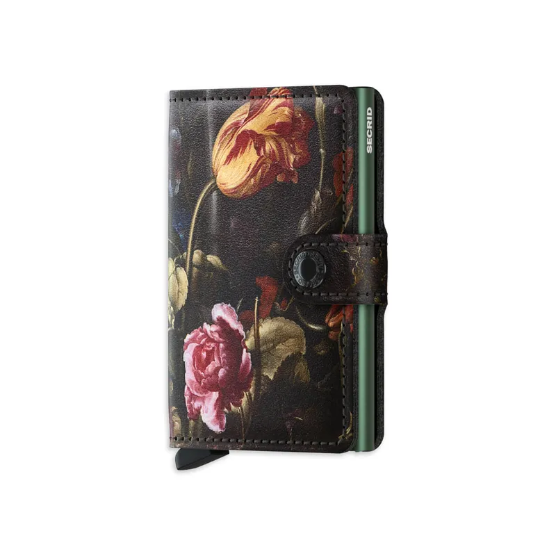 Secrid Art Flower Miniwallet - Black and Pink