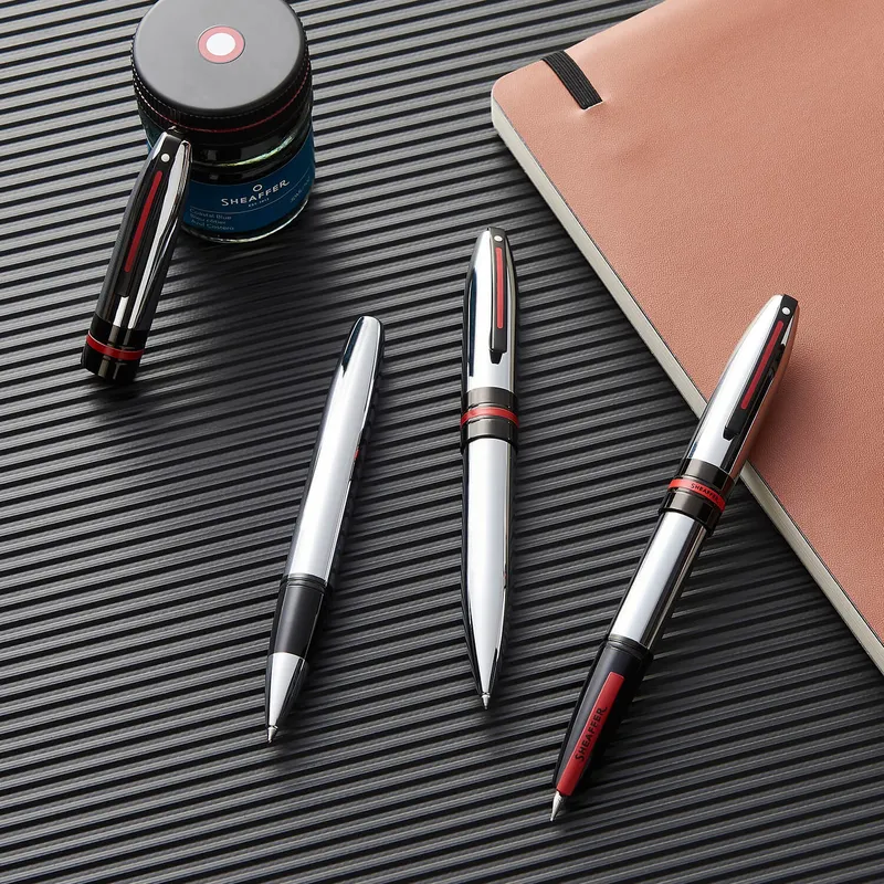Sheaffer 9112 Icon Ballpoint Pen - Chrome with Glossy Black PVD Trim