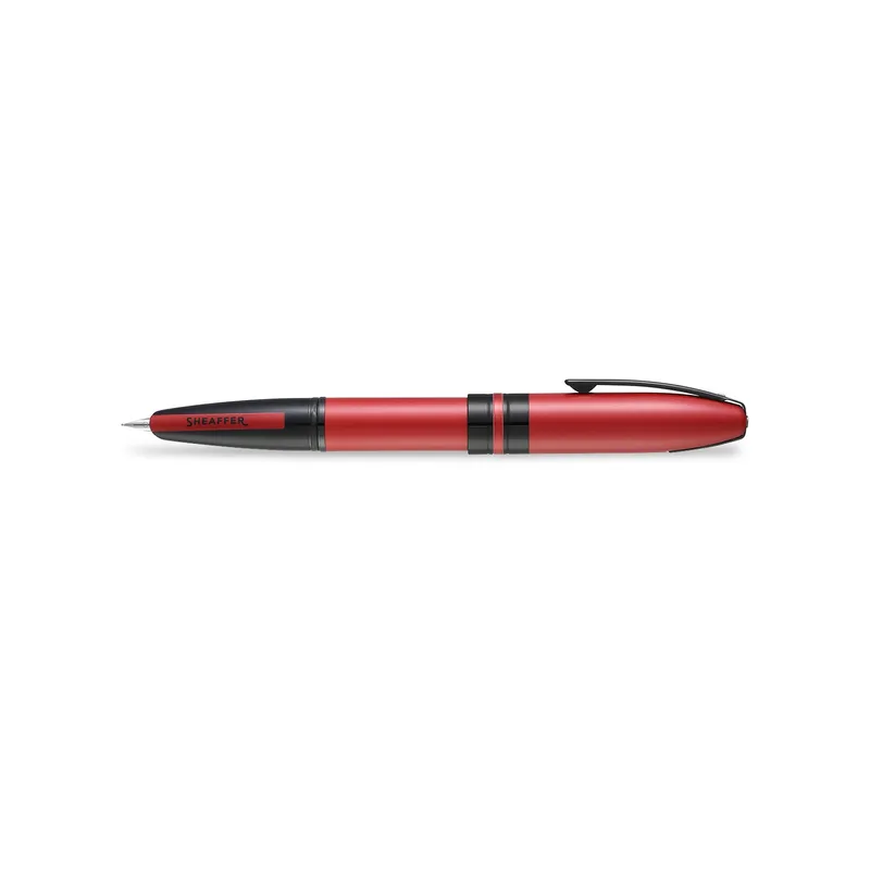 Sheaffer 9111 Icon Fountain Pen (Fine) - Metallic Red with Glossy Black PVD Trim