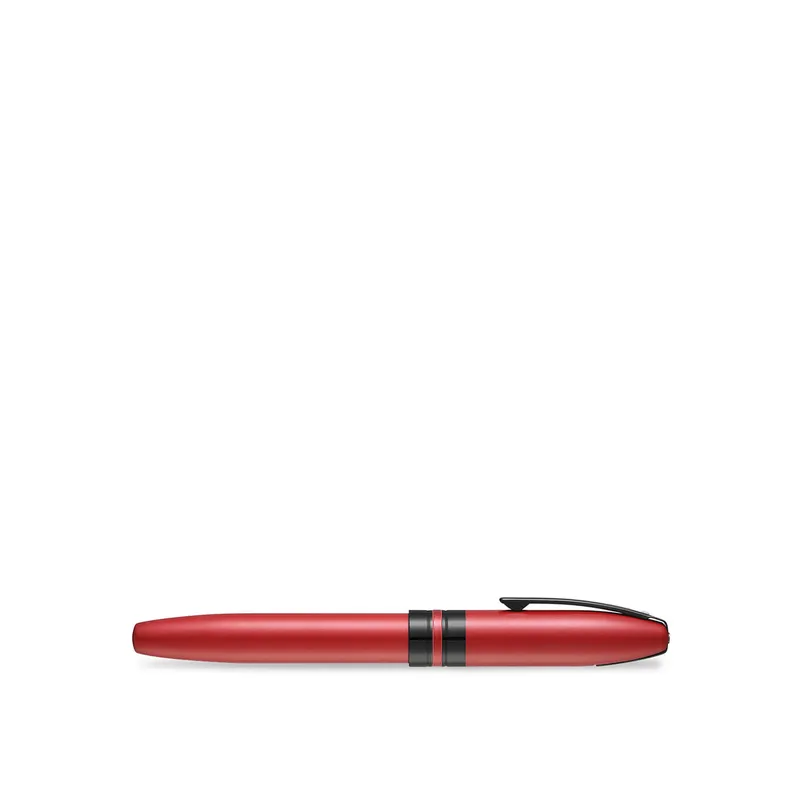Sheaffer 9111 Icon Fountain Pen (Medium) - Metallic Red with Glossy Black PVD Trim