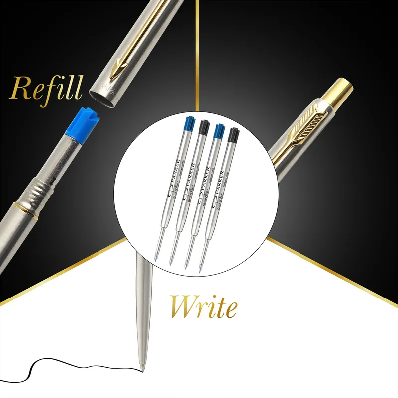 Parker Classic Stainless Steel Ballpoint Pen With Gold Trim