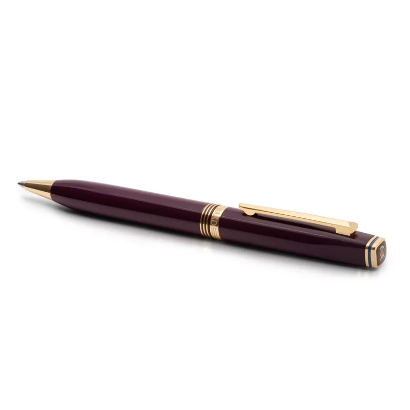 Lapis Bard Contemporary Bordeaux Ballpoint Pen  Gold Trims