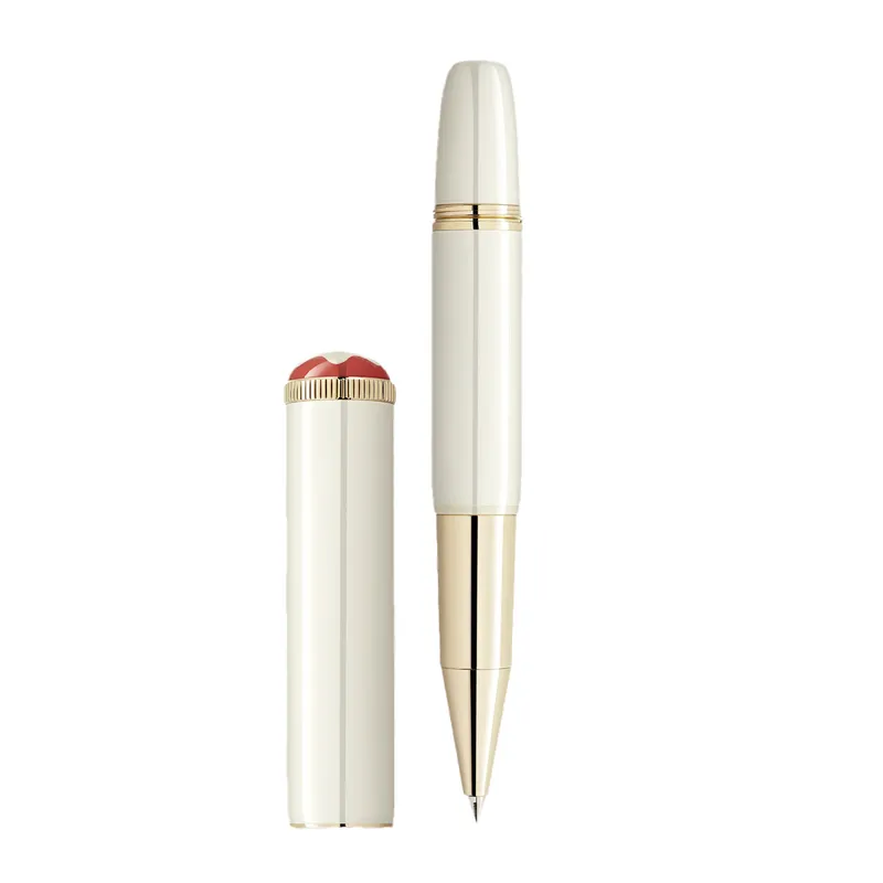 Montblanc Special Edition Heritage Rouge et Noir Baby Rollerball Pen - White With Gold Trim