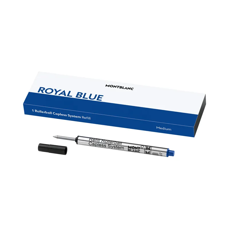 Montblanc 128243 Capless Rollerball Refill Medium (Pack of 1 ) - Royal Blue