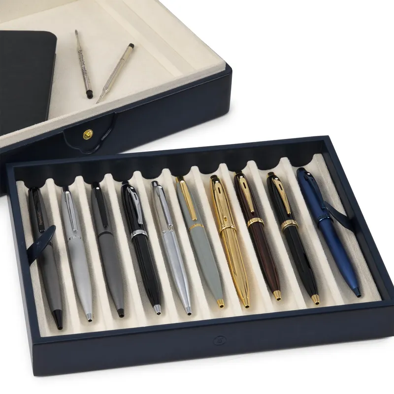 Lapis Bard Ducorium Hemingway Pen Chest (10 Pen) - Navy