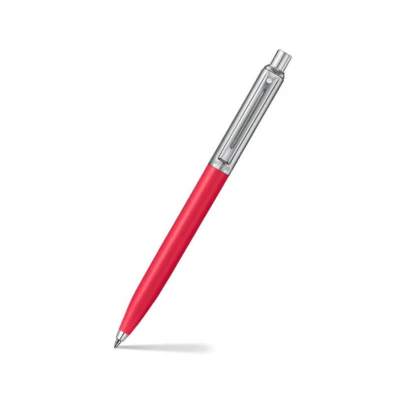 Sheaffer 321 Sentinel Ballpoint Pen Rose Red with Chrome Trim
