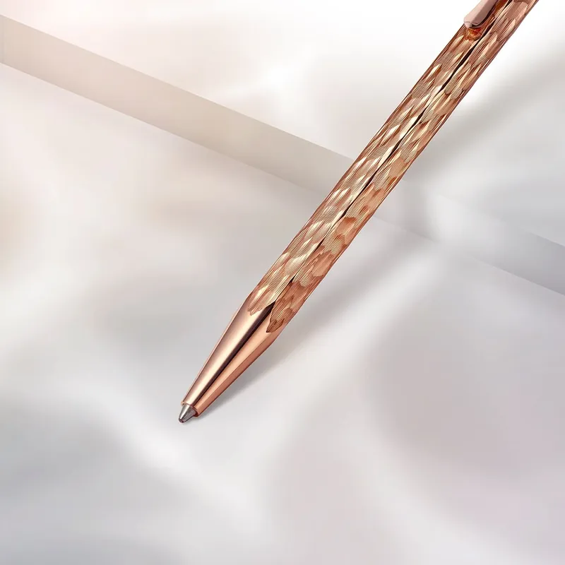 Caran d'Ache Ecridor Venetian Set Ballpoint Pen and Leather Case - Rose Gold