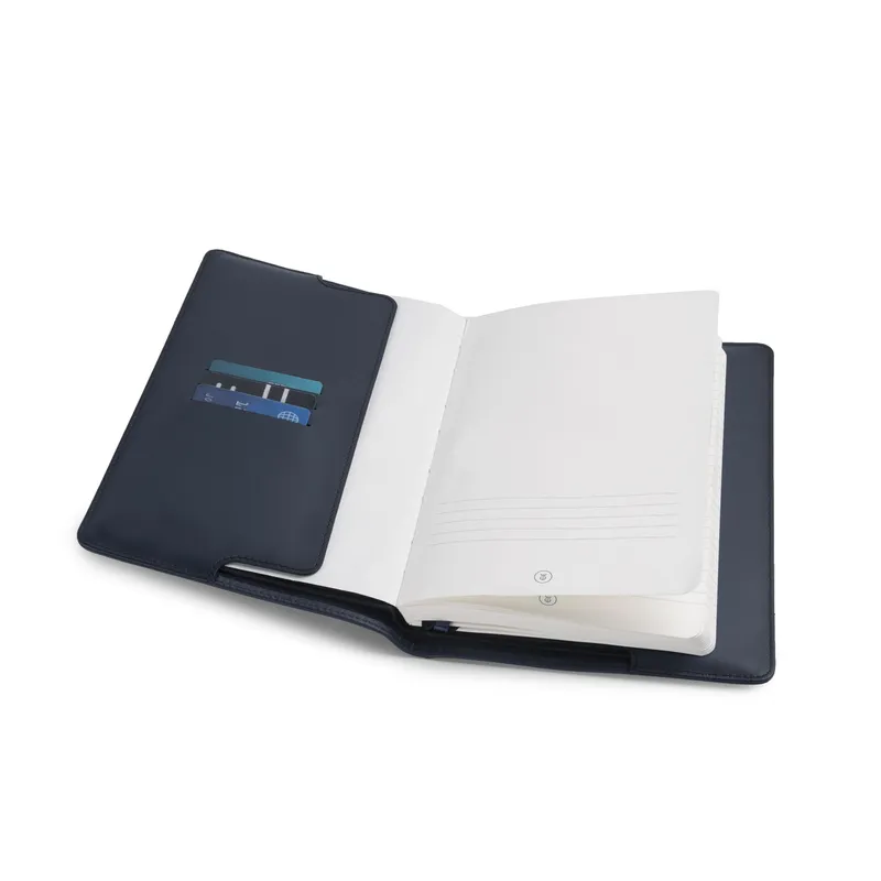 Lapis Bard Ducorium A5-Size Leather Notebook Jacket - Navy Blue