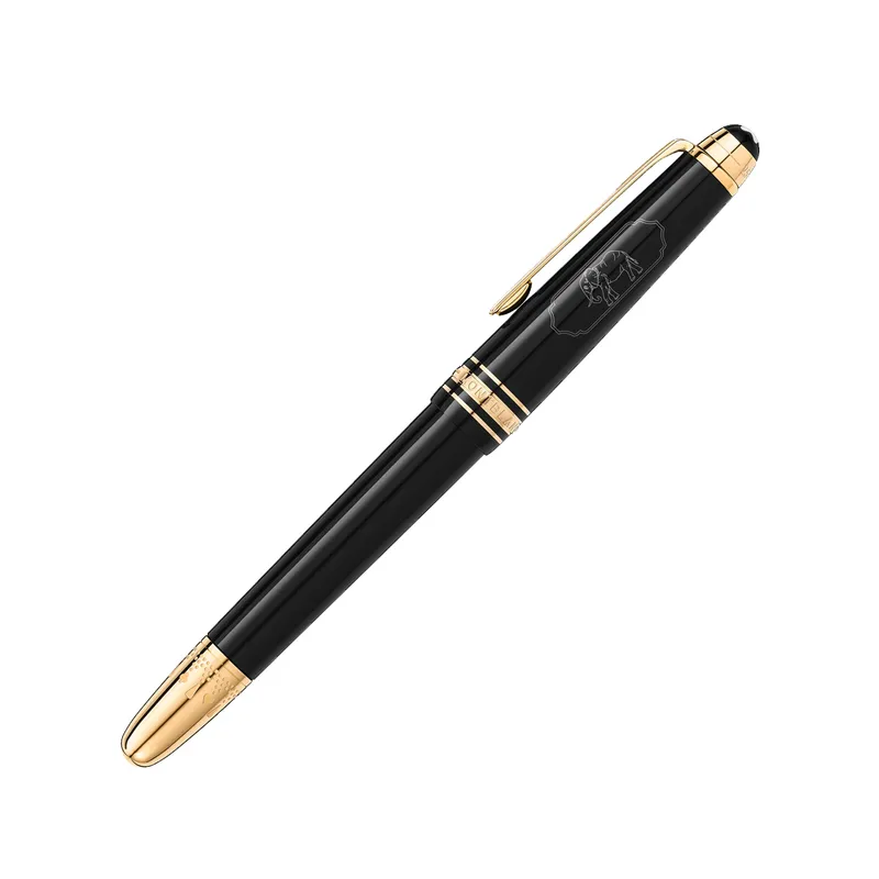 Montblanc 128472 MeisterstÃ¼ck Classique 'Around The World In 80 Days' Fountain Pen (14K Medium) - Anthracite With Gold Trims