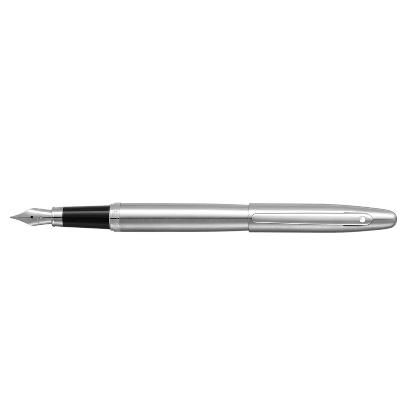 Sheaffer VFM 9426 Brushed Chrome Fountain Pen With Chrome Trim - Medium