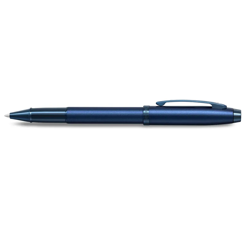 Sheaffer 100 9371 Satin Blue Rollerball Pen With PVD Blue Trim