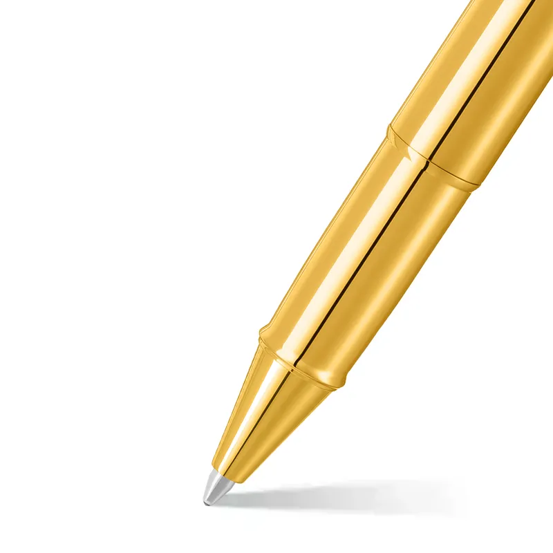 Sheaffer 100 9372 Glossy PVD Gold Rollerball Pen With PVD Gold Trim