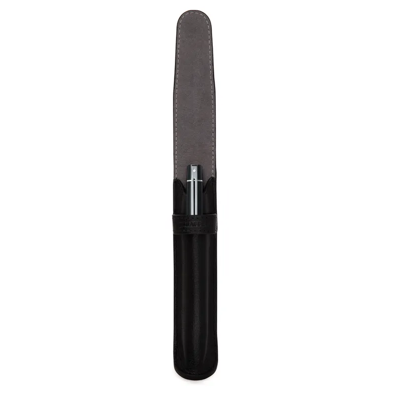 Sheaffer Gift Set Glossy Black 300 9312 Ballpoint Pen With Chrome Trim And Pen Pouch