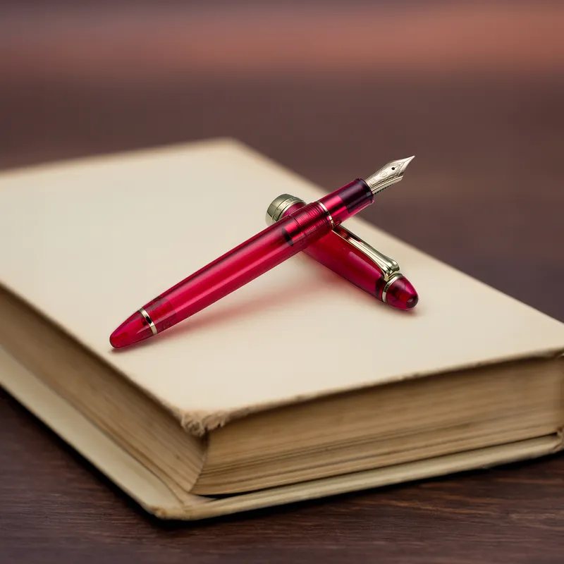 Sailor Limited Edition Jellyfish 'Japanese Sea Nettle' Fountain Pen (14K Medium) - Crimson With Gold Trims