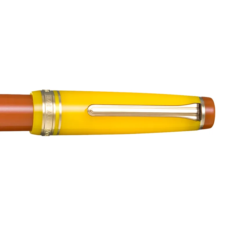 Sailor Professional Gear Slim 'Moonlight Over The Ocean' Fountain Pen (14K Medium) - Yellow And Orange With Gold Trims