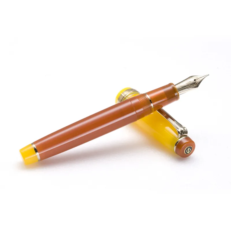 Sailor Professional Gear Slim 'Moonlight Over The Ocean' Fountain Pen (14K Medium) - Yellow And Orange With Gold Trims