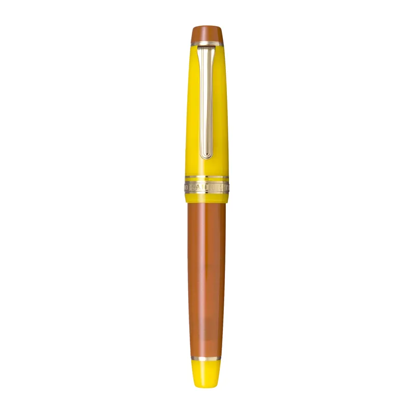 Sailor Professional Gear Slim 'Moonlight Over The Ocean' Fountain Pen (14K Medium) - Yellow And Orange With Gold Trims