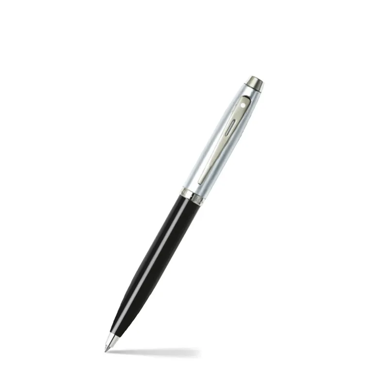 Sheaffer Gift Set 100 9313 Ballpoint Pen with Medium Notebook Glossy Black Barrel and Chrome Cap with Chrome Trims