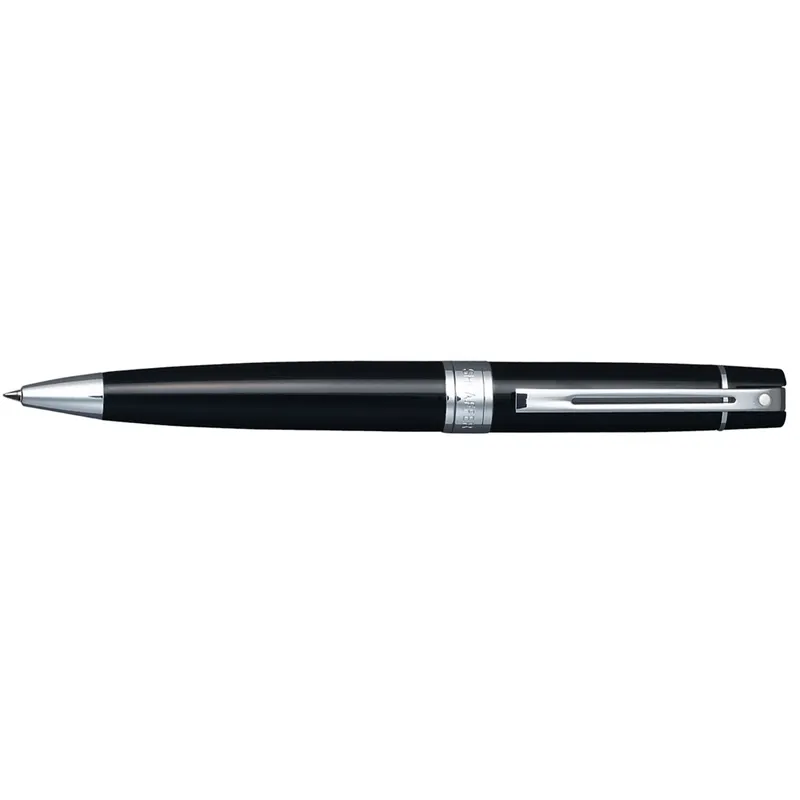 Sheaffer Gift Set 300 9312 Ballpoint Pen with Medium Notebook Glossy Black with Chrome Trims