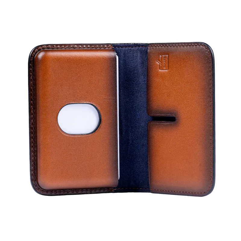 Lapis Bard Ducorium Cognac Moulded Credit Card Case