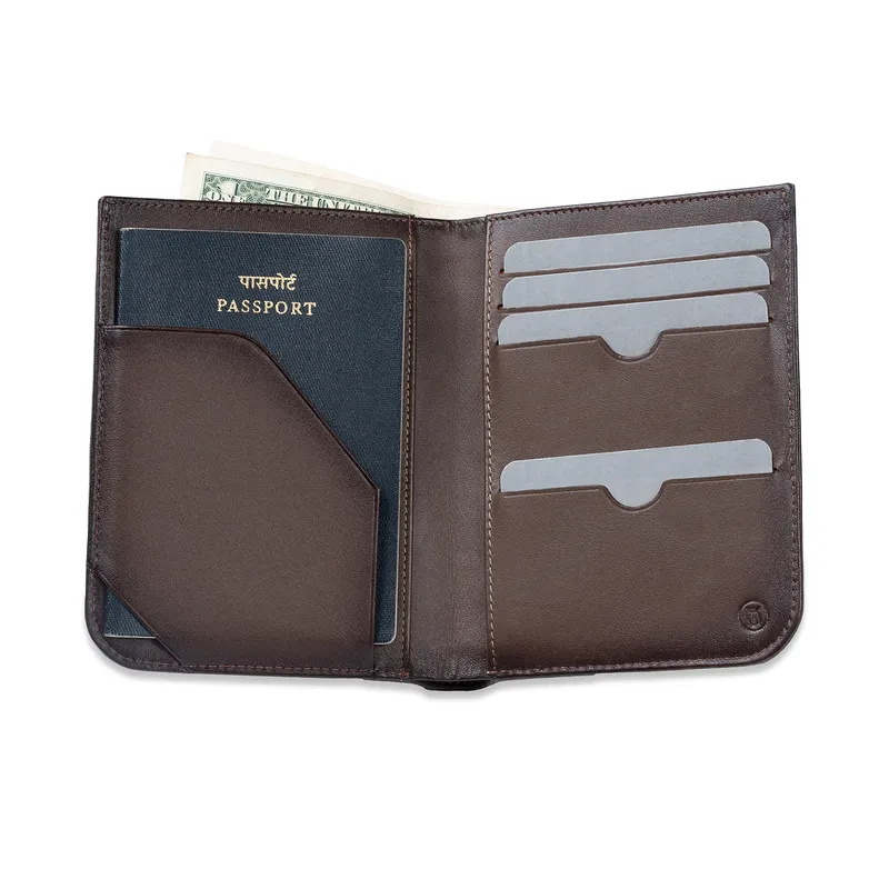 Lapis Bard Aster Passport organizer - Dark Brown