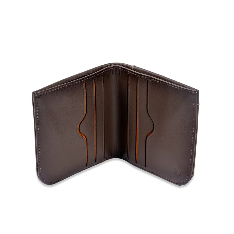 Lapis Bard Aster Bi-Fold wallet with coint pocket - Dark Brown