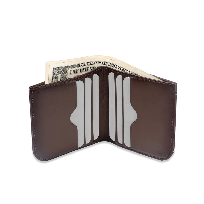 Lapis Bard Aster Bi-Fold wallet with coint pocket - Dark Brown