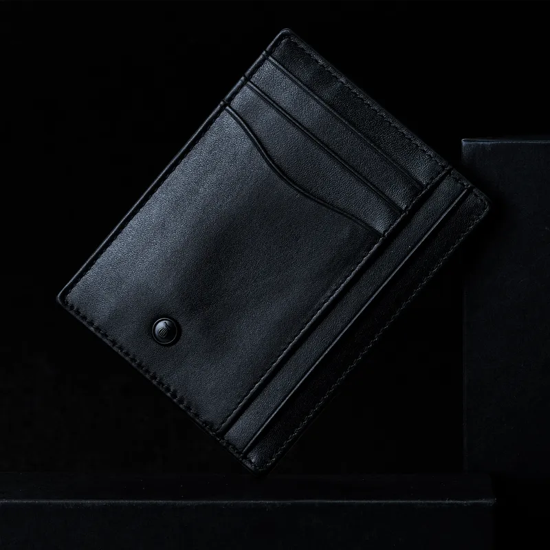 Lapis Bard Carbon Black Credit Card Holder- Black